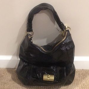 Coach patten leather hobo bag